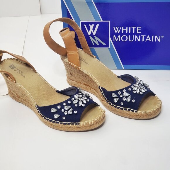 White Mountain Espadrille Sandals with Beads Decor - Picture 3 of 13